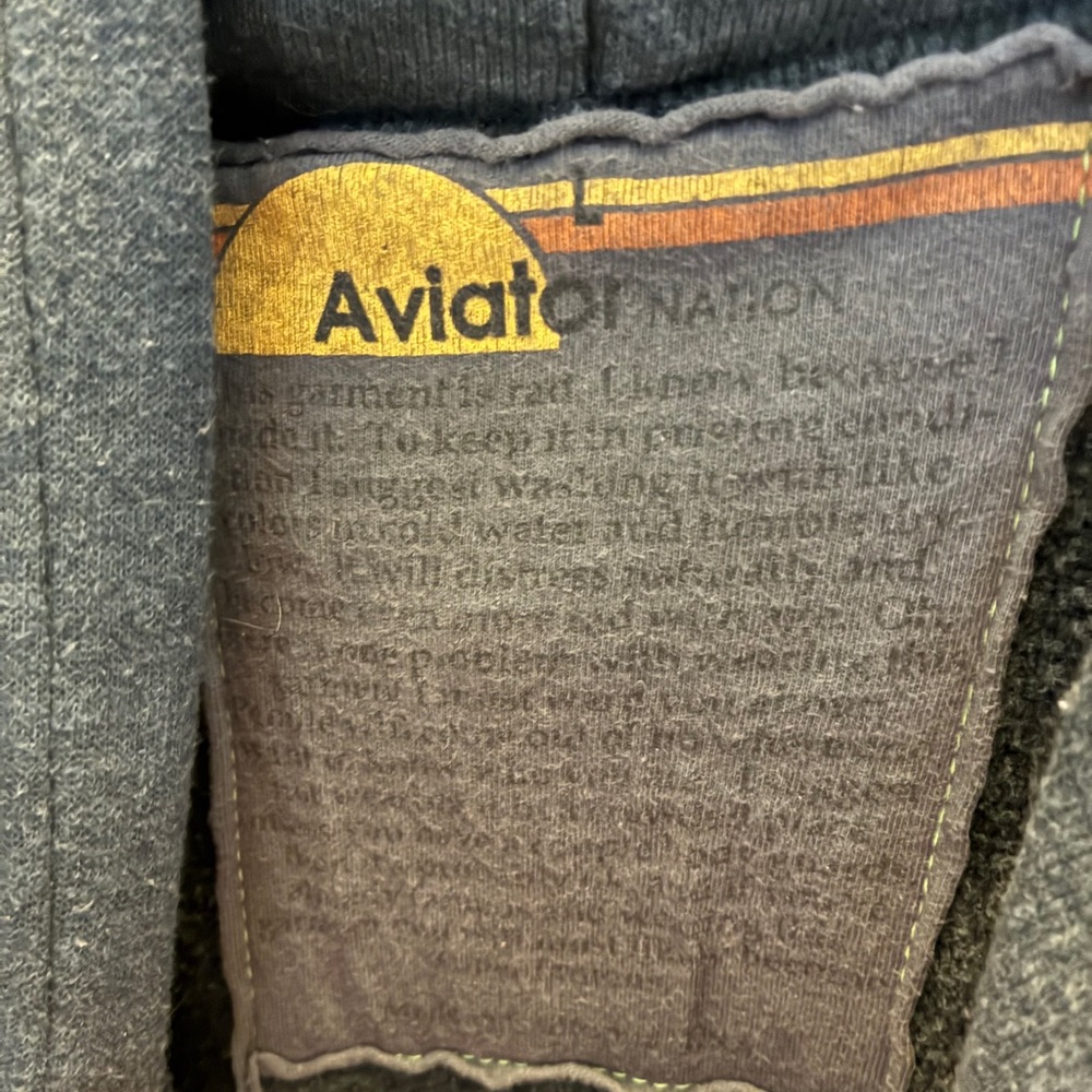 Aviator Nation Blue / Gray Lightning Bolt Hoodie - Picture 7 of 11